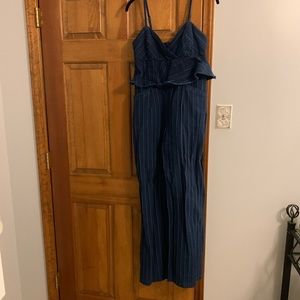 Anthropologie denim jumpsuit